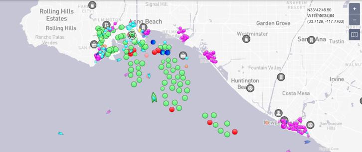 The number of containerships waiting at the ports of Los Angeles (LA) and Long Beach (LB) has hit 41 as freight rates continue to rise